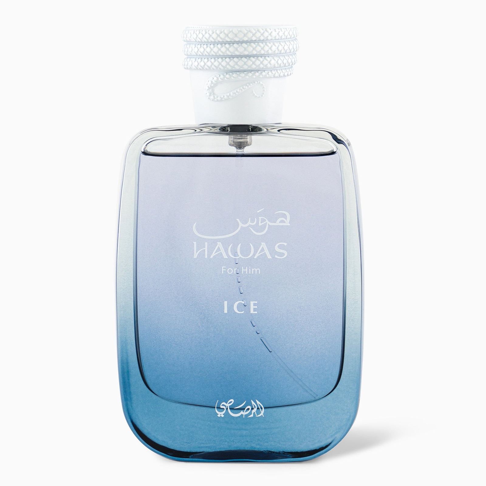 Rasasi Hawas Ice 100ml fragrance bottle for him — sicilian bergamot • star anise • driftwood
