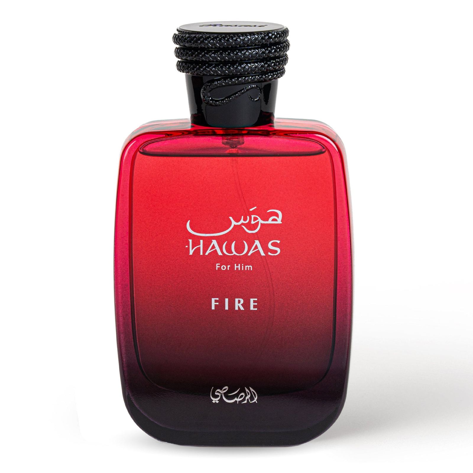 Rasasi Hawas Fire 100ml fragrance bottle for him — clary sage • egyptian jasmine • ambergris